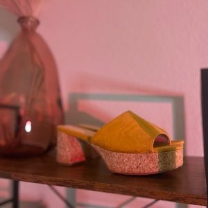 Yellow Wedge Heels